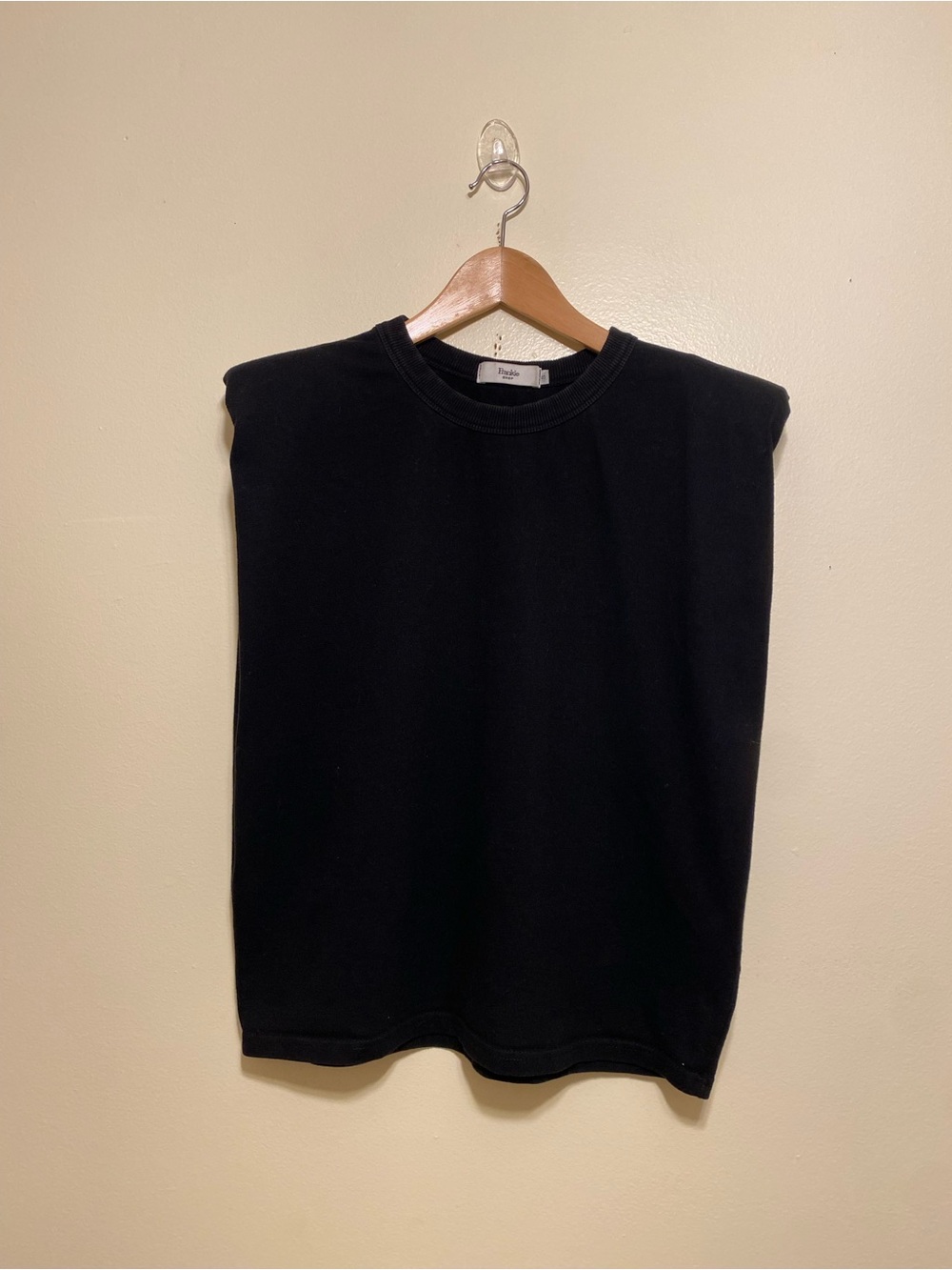 Frankie Shop Black Ribbed Crewneck Tank. Size S
